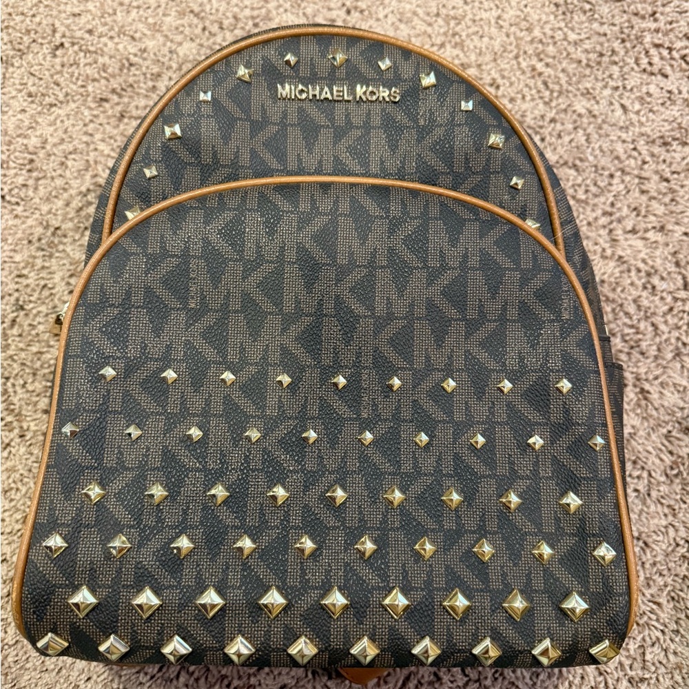 Michael Kors Black Studded Backpack